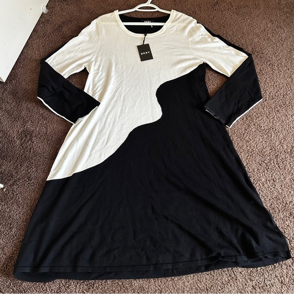 NWT | Colorblock Knit Sweater Dress - Picture 8 of 12